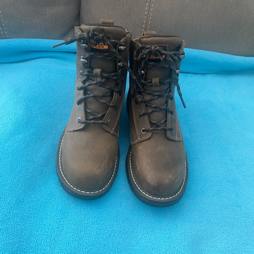Ariat Dark Gray Women Steel Toe Lace-Up Ankle Boots
